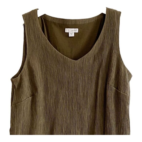 Pure Jill Textured mixed media dress, brown Size XS - Picture 7 of 12